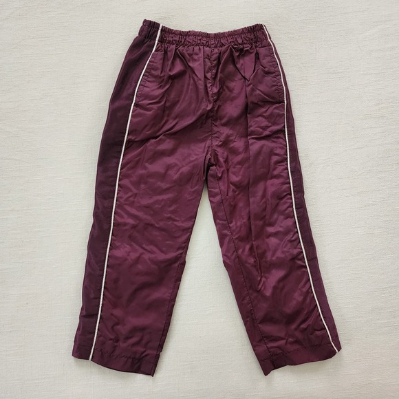 Vintage Maroon Windbreaker Pants 4t - Picture 1 of 6